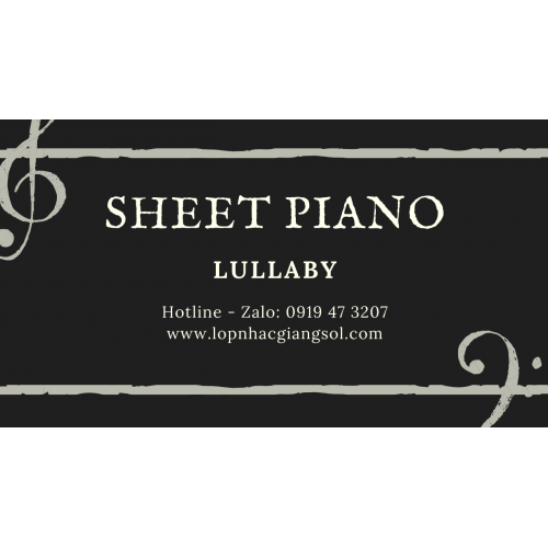 Sheet Piano Lullaby